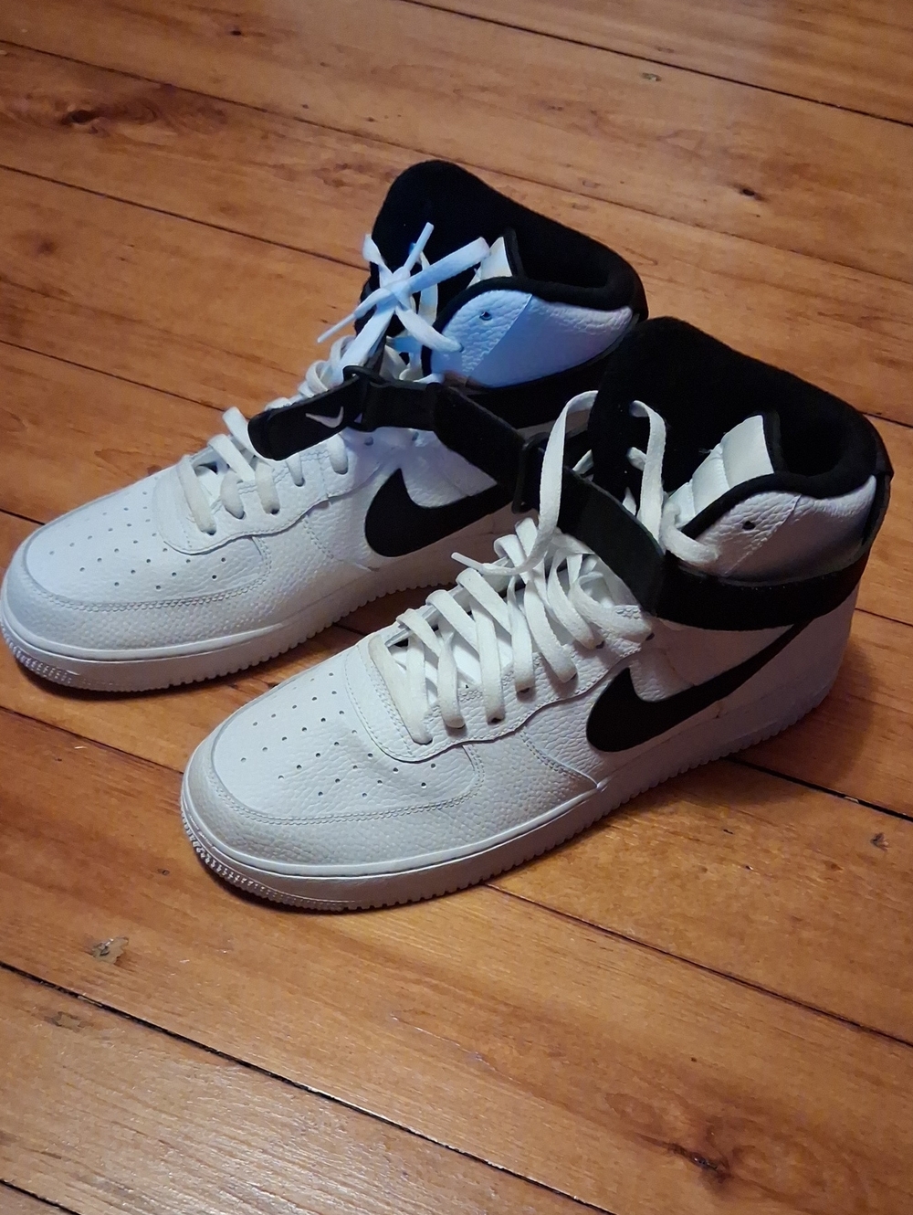 Nike AF1 High White and Black Sneakers Mens Size 13